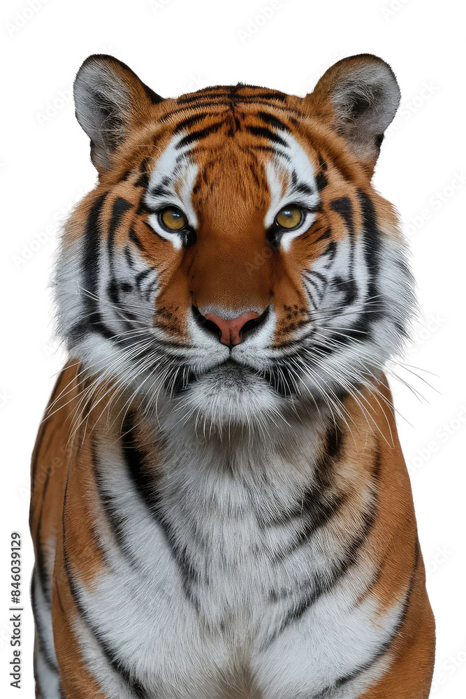 Fototapeta premium Isolated PNG Tiger Wildlife, GENERATIVE AI