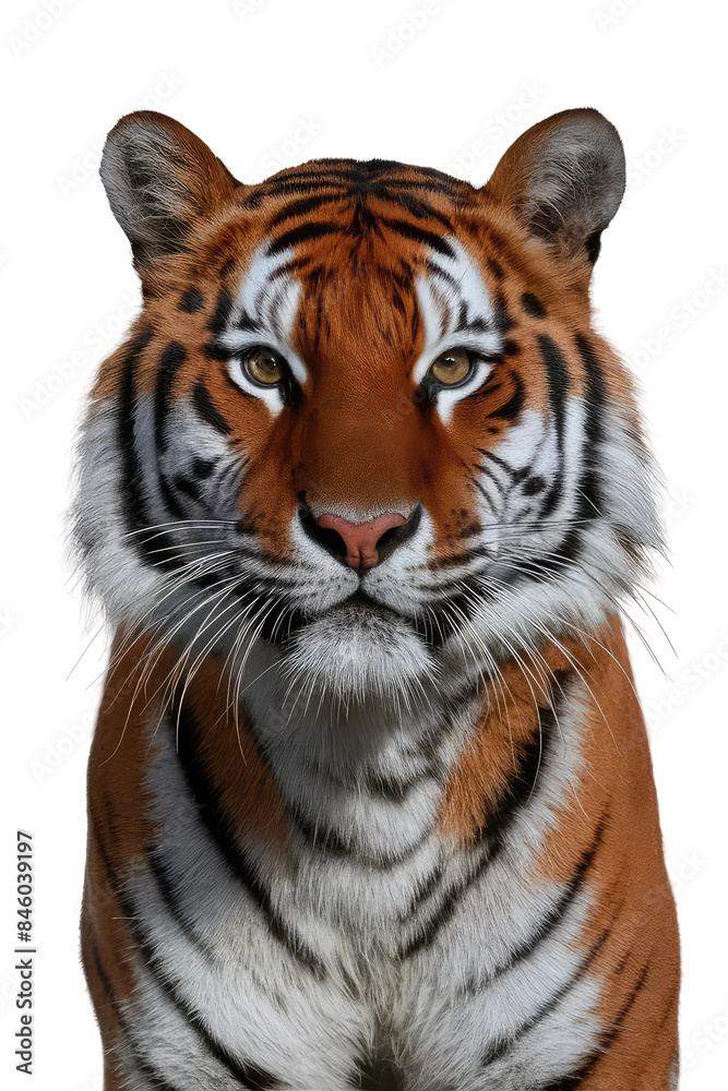 Fototapeta premium Isolated PNG Tiger Wildlife, GENERATIVE AI