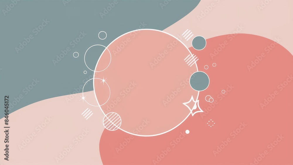 Soft pastel background with abstract geometric shapes in peach and gray tones, with circles and lines for a minimalist design. Soft pastel background with abstract geometric shapes in peach and gray tones, with circles and lines for a minimalist design.