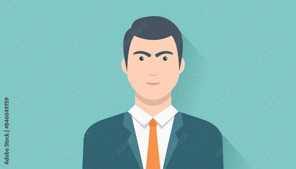 Businessman vector portrait