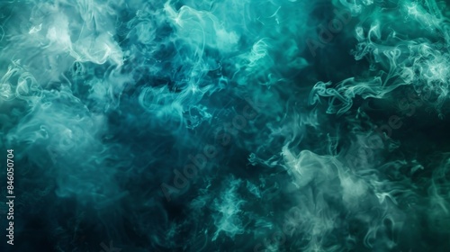 Rich shades of blue and green intermingle in this ethereal and trippy smoke footage.
