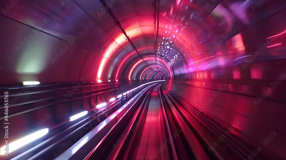High speed lights tunnel motion trails High speed lights tunnel motion trails