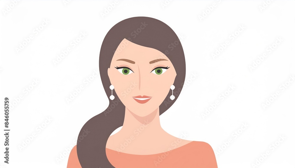 Woman vector portrait Woman vector portrait