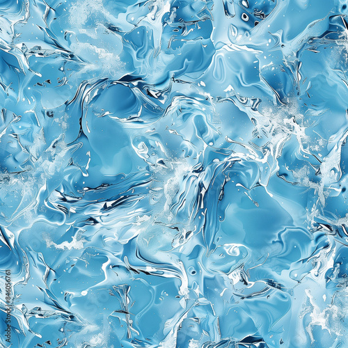 Arctic Ice Seamless Pattern Backgrounds in the Icy Blues