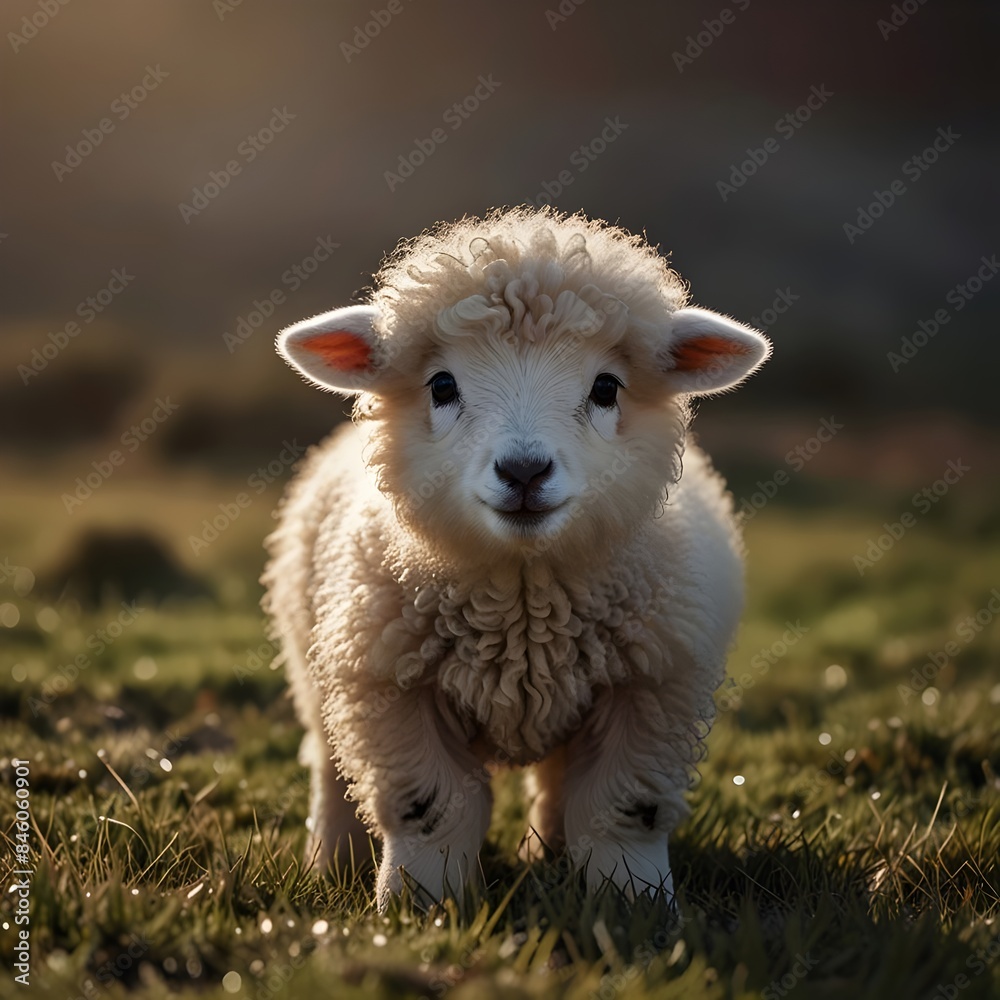 Baby Sheep Portrait Generative Art Baby Sheep Portrait Generative Art