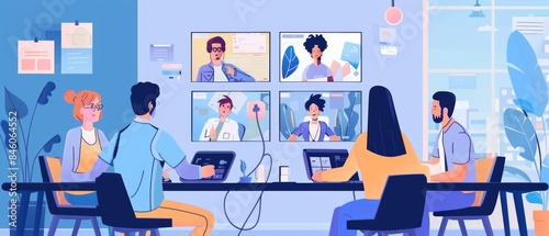 Remote teams collaborating seamlessly through hightech video conferencing platforms