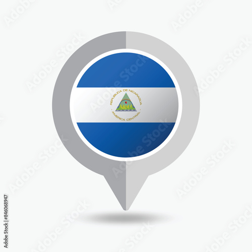 Free Download Nicaragua Location Pin Icon Vector Illustration - GFXLoad