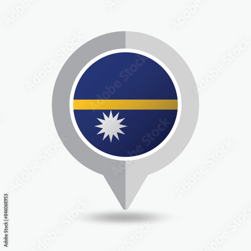 Free Download Nauru Location Pin Icon Vector Illustration - GFXLoad