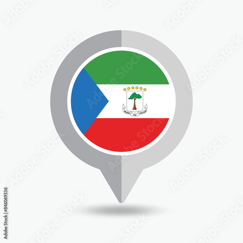 Free Download Equatorial Guinea Location Pin Icon Vector Illustration - GFXLoad