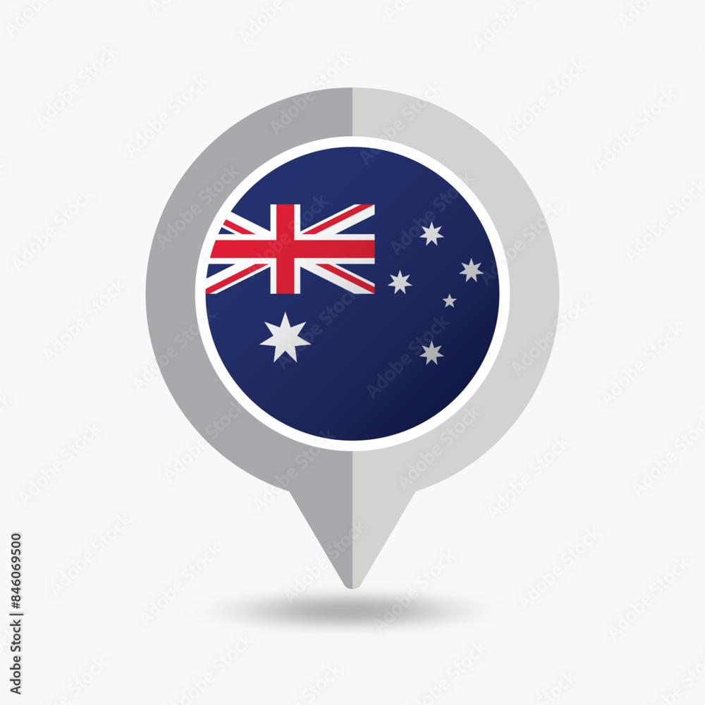 Australia Location Pin Icon Vector Illustration Australia Location Pin Icon Vector Illustration