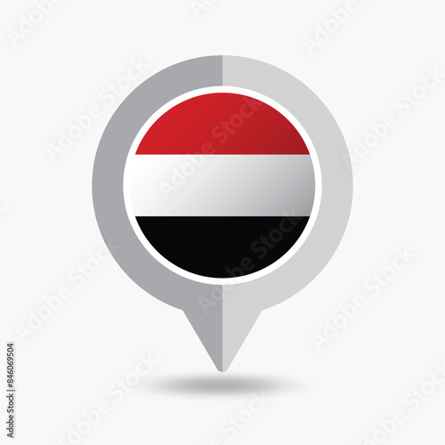 Free Download Yemen Location Pin Icon Vector Illustration - GFXLoad