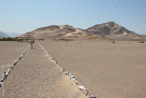 chauchilla necropolis archaeological site, nasca, peru photo