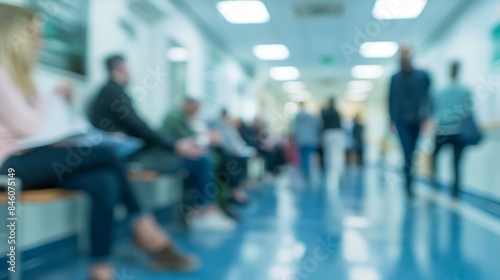 Wallpaper Mural Patients waiting for an appointment in the hospital corridor Torontodigital.ca