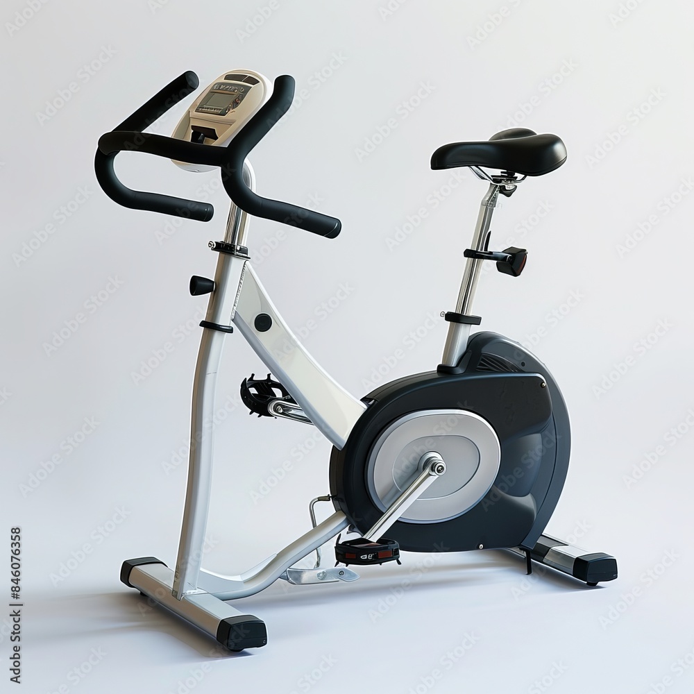 Bicycle exercise machine isolated on white background Bicycle exercise machine isolated on white background