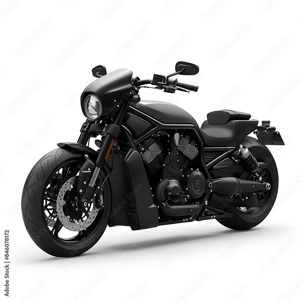 Black motorcycle isolated on white background Black motorcycle isolated on white background