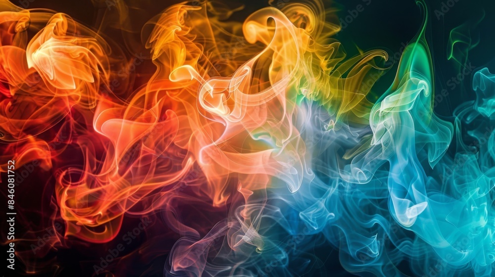 The smoke seems to come alive morphing into different shapes and colors with each passing second. The smoke seems to come alive morphing into different shapes and colors with each passing second.
