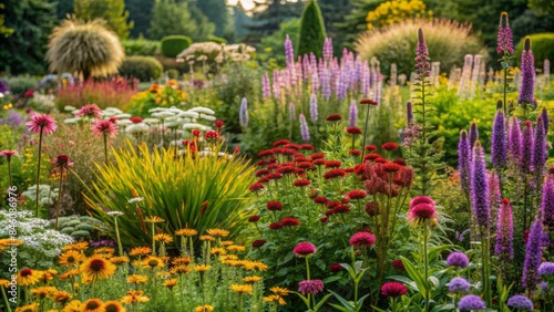 The long-lasting, diverse plants of a perennial garden, seen from a medium shot   © Wanlop