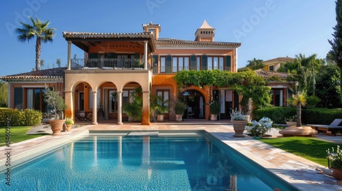 Mediterranean style villa with pool and garden © Ammar