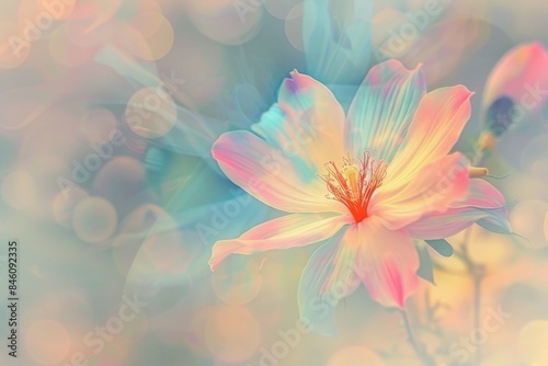 Artistic flower image with soft pastel shades.
