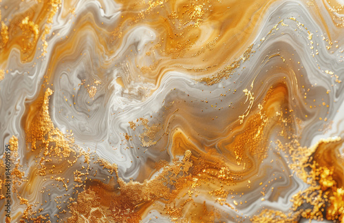 Silver and golden watercolor background. Created with Ai