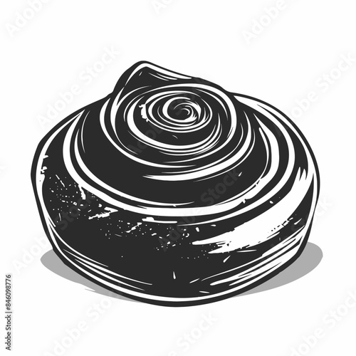 cinnamon roll silhouette icon