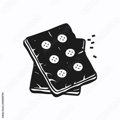 crackers silhouette isolated on white