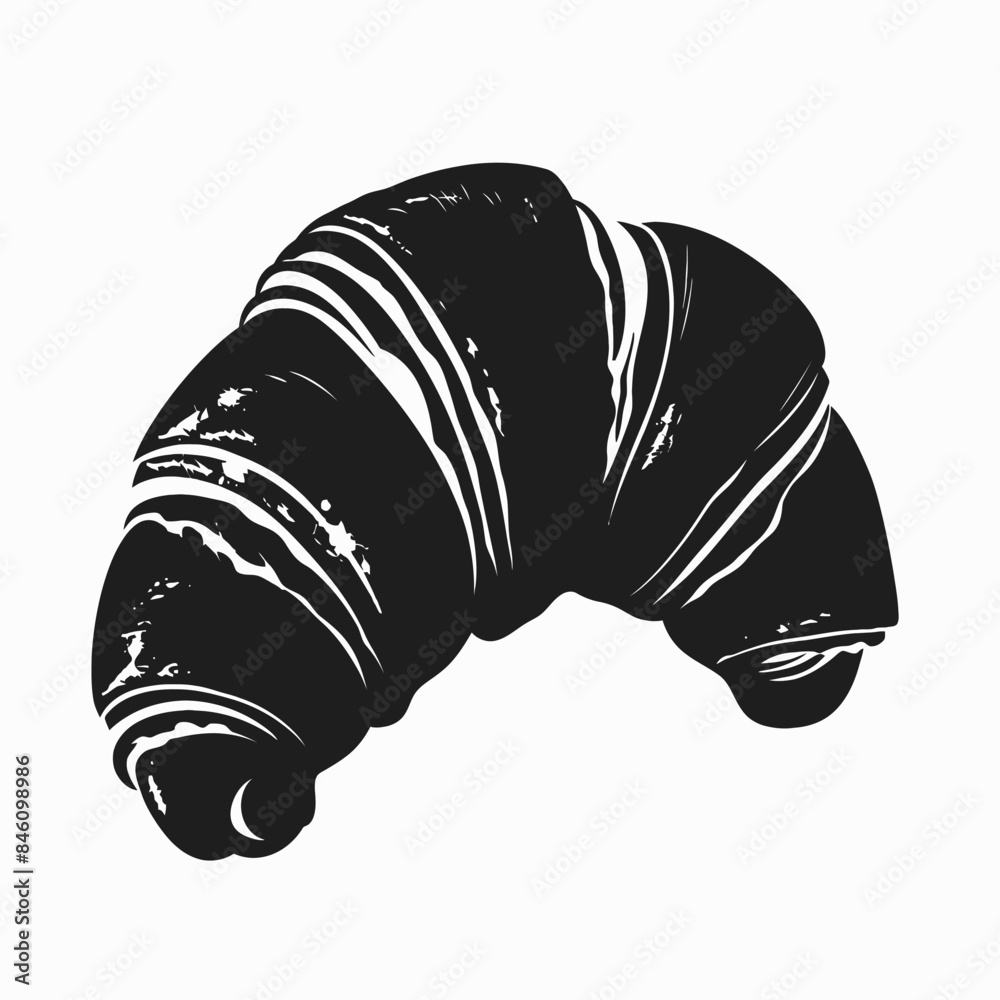 Croissant Silhouette Vector Croissant Silhouette Vector