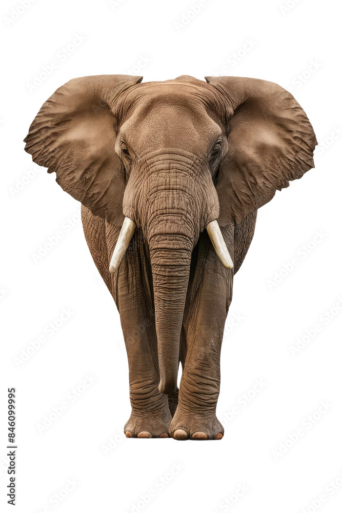 Fototapeta premium Isolated PNG Elephant Wildlife, GENERATIVE AI