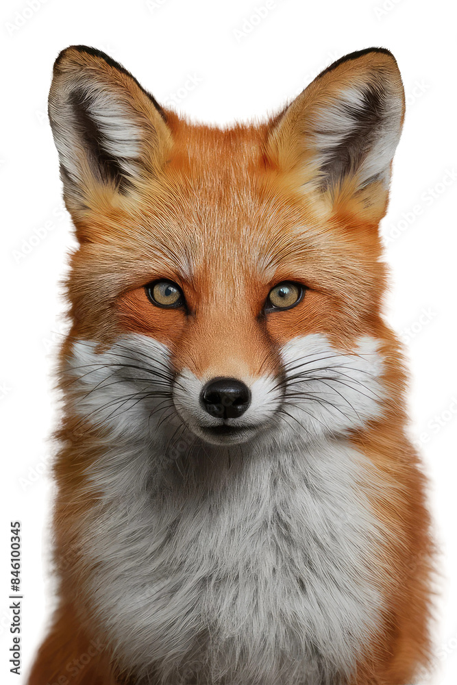 Fototapeta premium Isolated PNG Cute Fox Wildlife, GENERATIVE AI