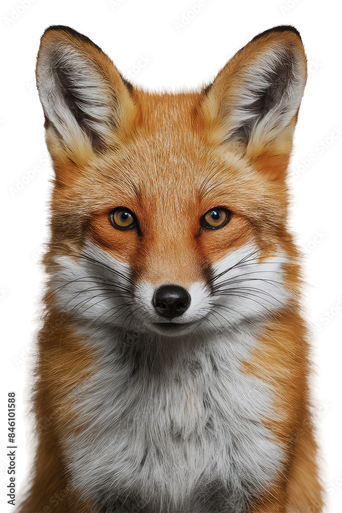 Fototapeta premium Isolated PNG Cute Fox Wildlife, GENERATIVE AI