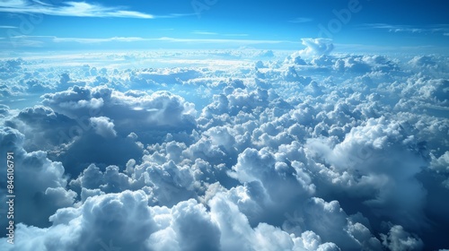 Cloudy landscape in the sky. generative ai