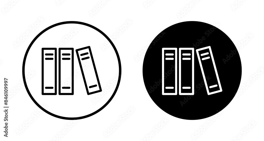Obraz premium Library icon vector isolated on white background. Book icon vector
