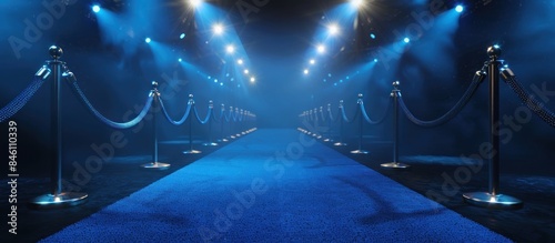 Blue Carpet Entrance with Spotlights