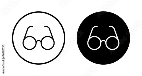 Glasses icon vector isolated on white background. Stylish Eyeglasses. Glasses vector. Optical concept