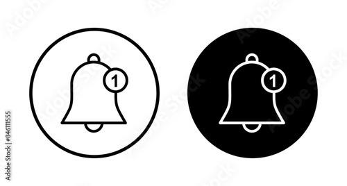 Bell Icon vector isolated on white background. Notification symbol. Bell vector icon