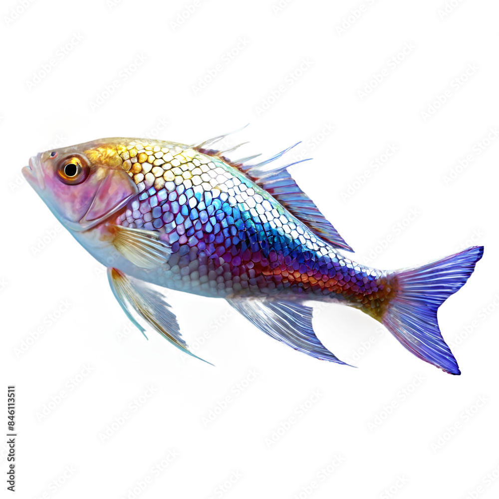 Blue Fish Isolated on Transparent Background Blue Fish Isolated on Transparent Background