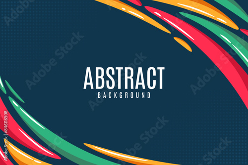 Abstract background with liquid splashes in the corners. Flat background design for sport event or olympic