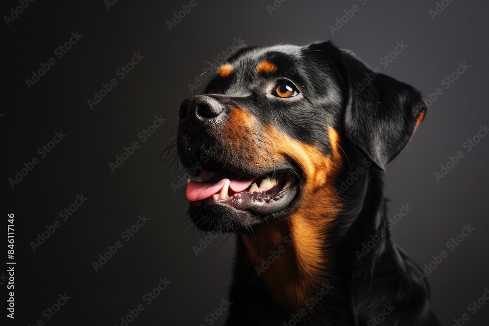 Pet dog captured against a single-color background, offering versatility for graphic customization Pet dog captured against a single-color background, offering versatility for graphic customization