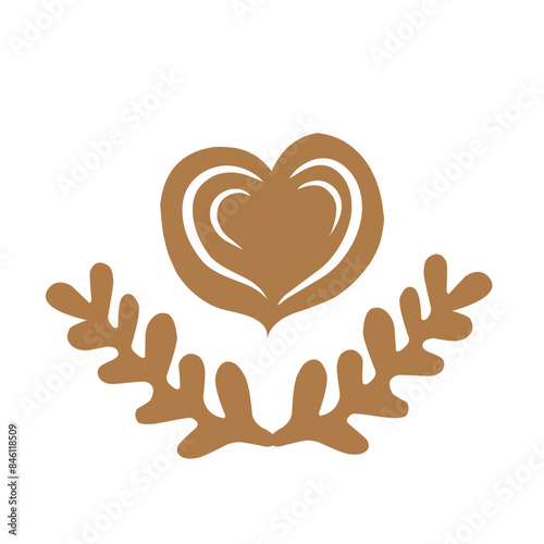 Coffee latte art icon