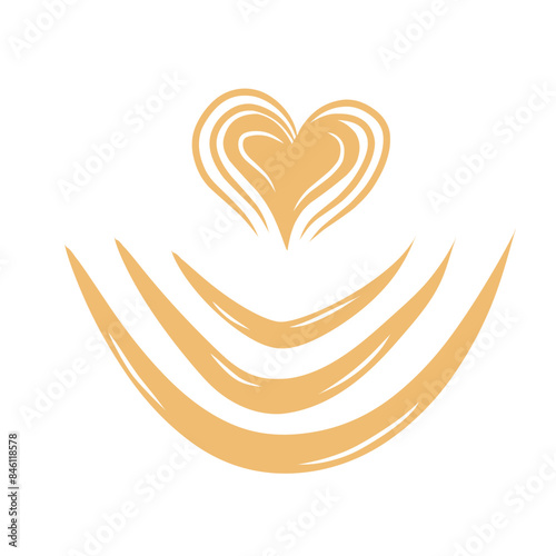 Coffee latte art icon
