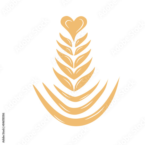 Coffee latte art icon