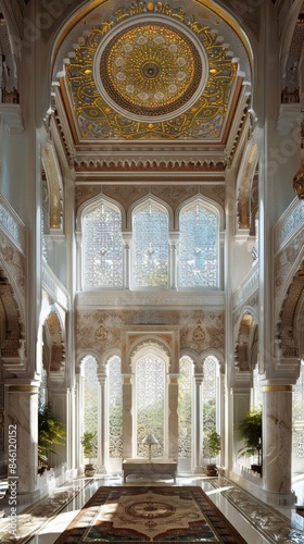 Explore Modern Interior Design Symmetry in Building Facade. Sophisticated architecture. © Irfanan