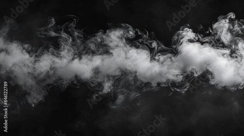 focused smoke with black background generative ai