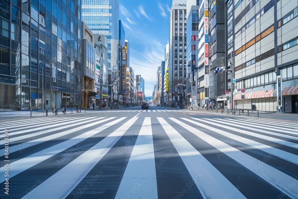 Obraz premium Empty Pedestrian Crossing