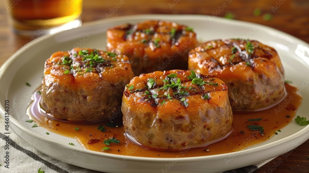 Scottish Haggis: Traditional Dish with Minced Offal - Burns Night Celebration Scottish Haggis: Traditional Dish with Minced Offal - Burns Night Celebration