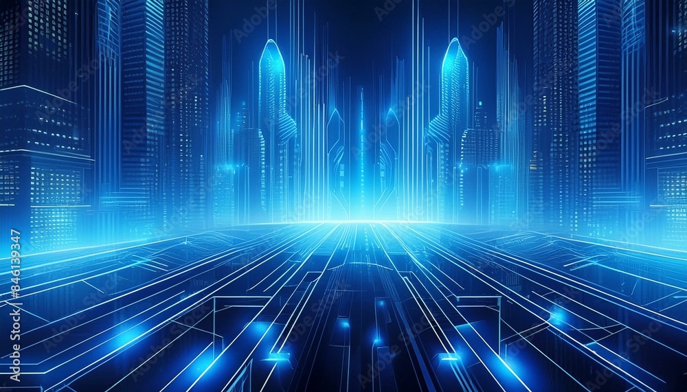 Abstract technology blue light Abstract technology blue light