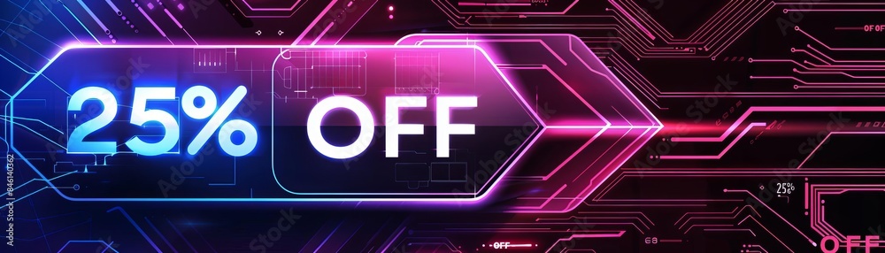 25 OFF on website Front view Innovative sale notice Scifi tone Splitcomplementary color scheme 25 OFF on website Front view Innovative sale notice Scifi tone Splitcomplementary color scheme