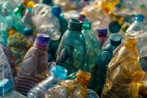 macro shots of plastic bottles
