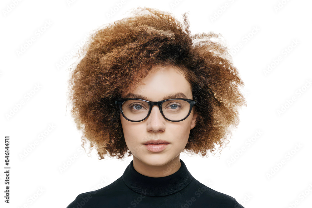 Obraz premium Isolated PNG Woman Beauty Face, GENERATIVE AI