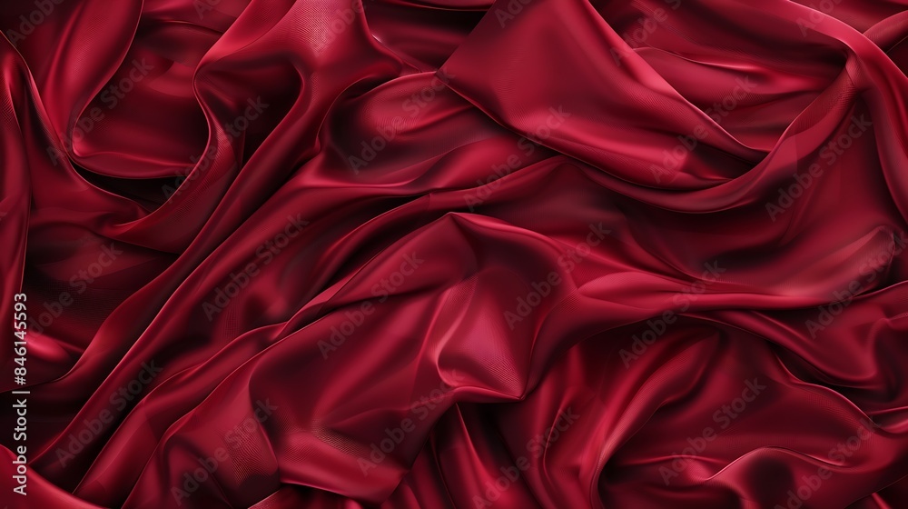 Dark red silk fabric Delicate crimson tissue texture rich ruby rose dress textile Luxurious pleated wine chiffon clothing burgundy 3d abstract waves vampire carmine background : Generative AI Dark red silk fabric Delicate crimson tissue texture rich ruby rose dress textile Luxurious pleated wine chiffon clothing burgundy 3d abstract waves vampire carmine background : Generative AI